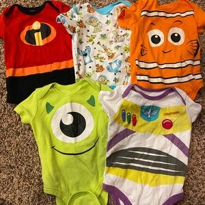 Baby Disney Pixar Short Sleeve Onesies